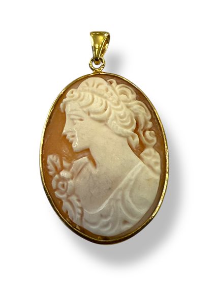 Pendant Mandile 1922 Woman Cammei  in Silver Conchiglia 2MCICM18.2 - 2MCICM18.2